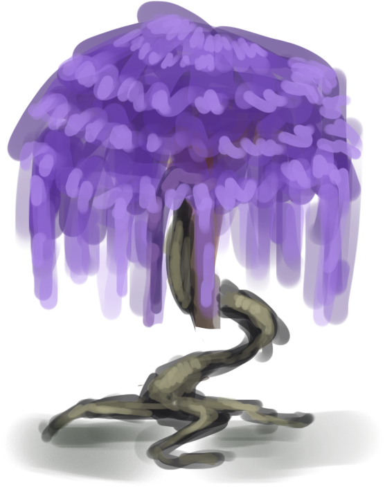 Concept art of a purple tree