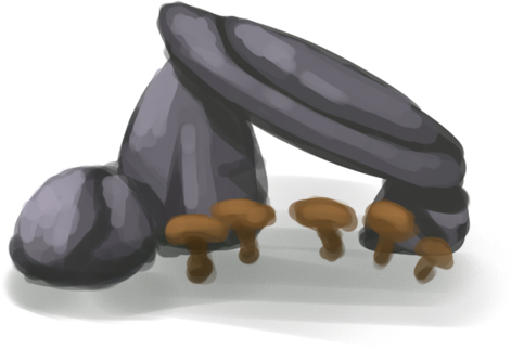 Concept art of a stack of stones
