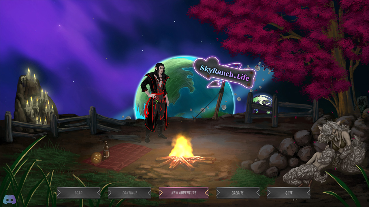 Vampiric Vision and new interaction UI on Elisah Twiddlycorn, the naughty elf in SkyRanch.Life