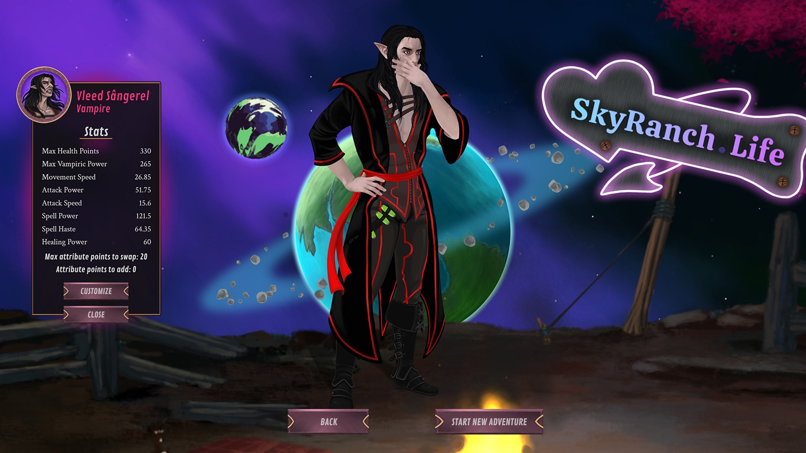 Play SkyRanch.Life for free - an RPG Dating Sim VN